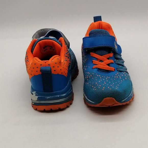 Ubfen Unisex Kids Lace Up Sneaker Blue Orange Round Toe Hook Loop EUR 32 - Picture 3 of 10
